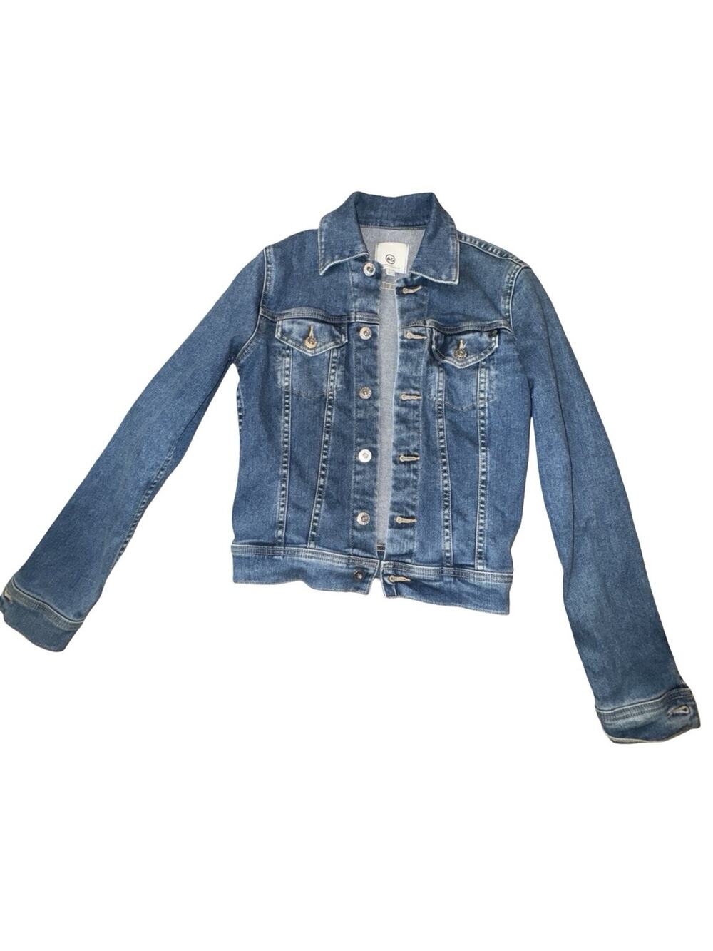 AG Adriano Goldschmied Women's Streamside Blue The ROBYN Jean Jacket Size XS